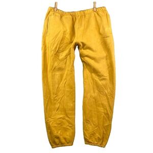 Filson Sweatpants Mens Large Mustard Fleece Lined Drawstring Tapered Leg Jogger